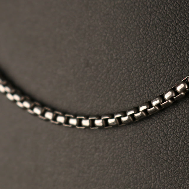 24" Silver Rounded Box Chain