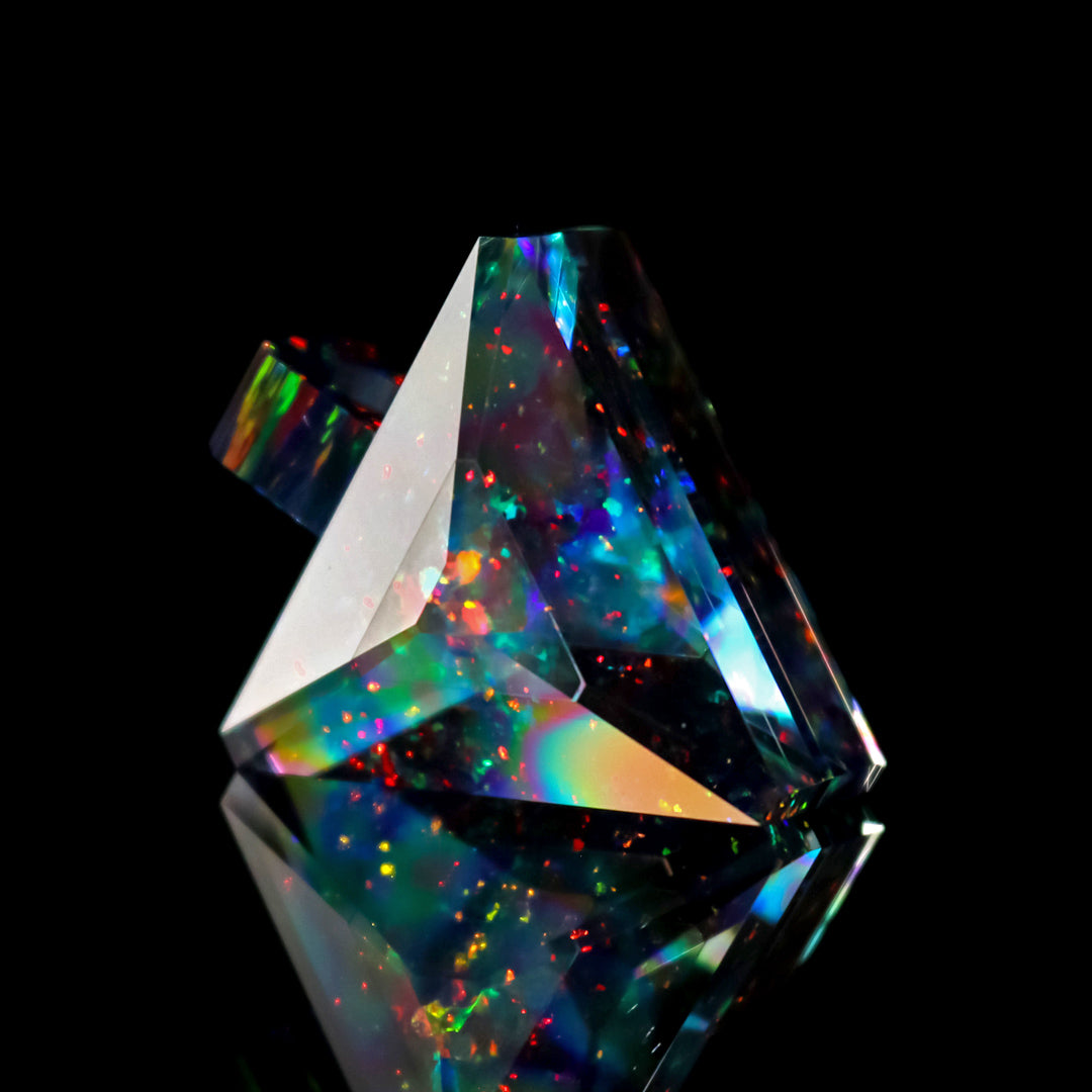 Faceted Cosmic Triangle Pendant