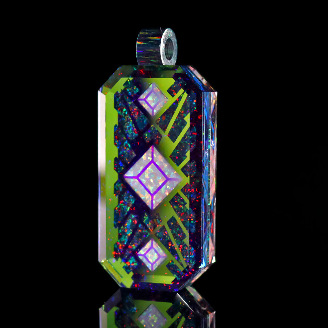Socketed Opal Fusion Tablet Pendant