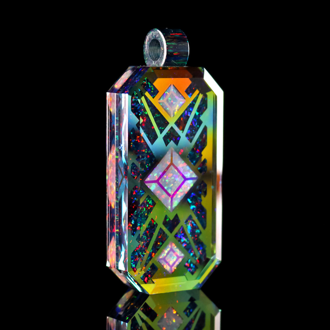 Socketed Opal Fusion Tablet Pendant