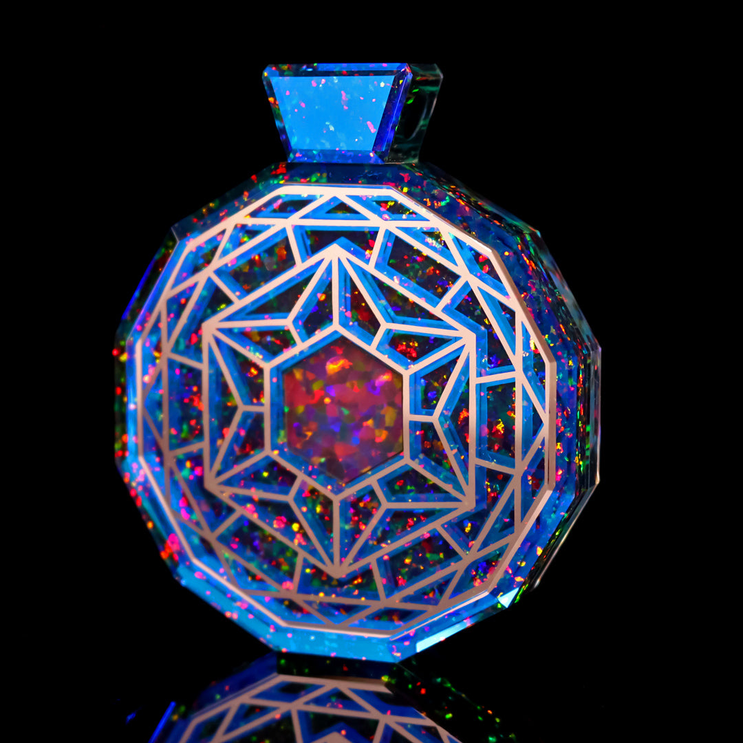 Socketed Hexagon Opal Pendant