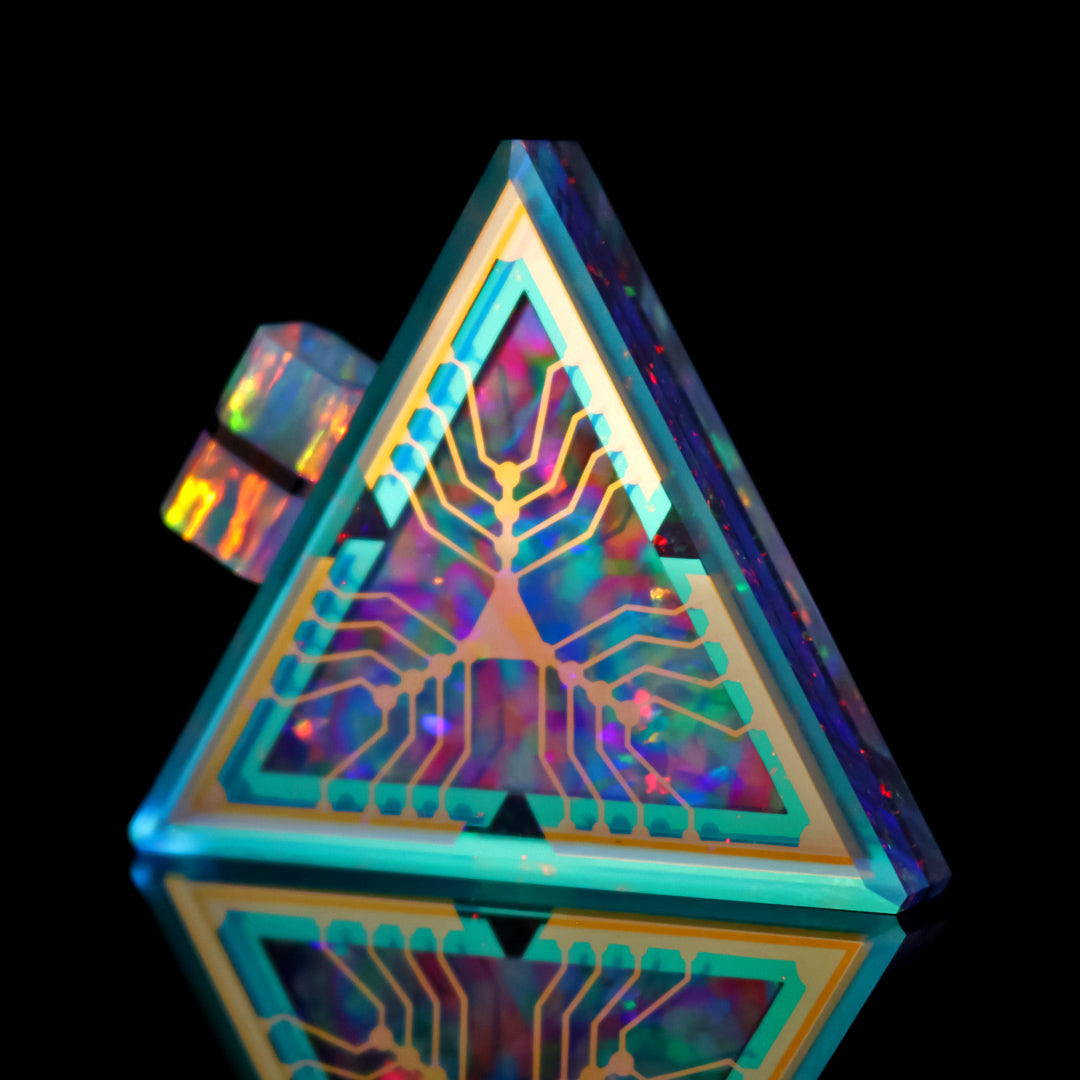 Hypersocket Quantum Opal Triangle Pendant
