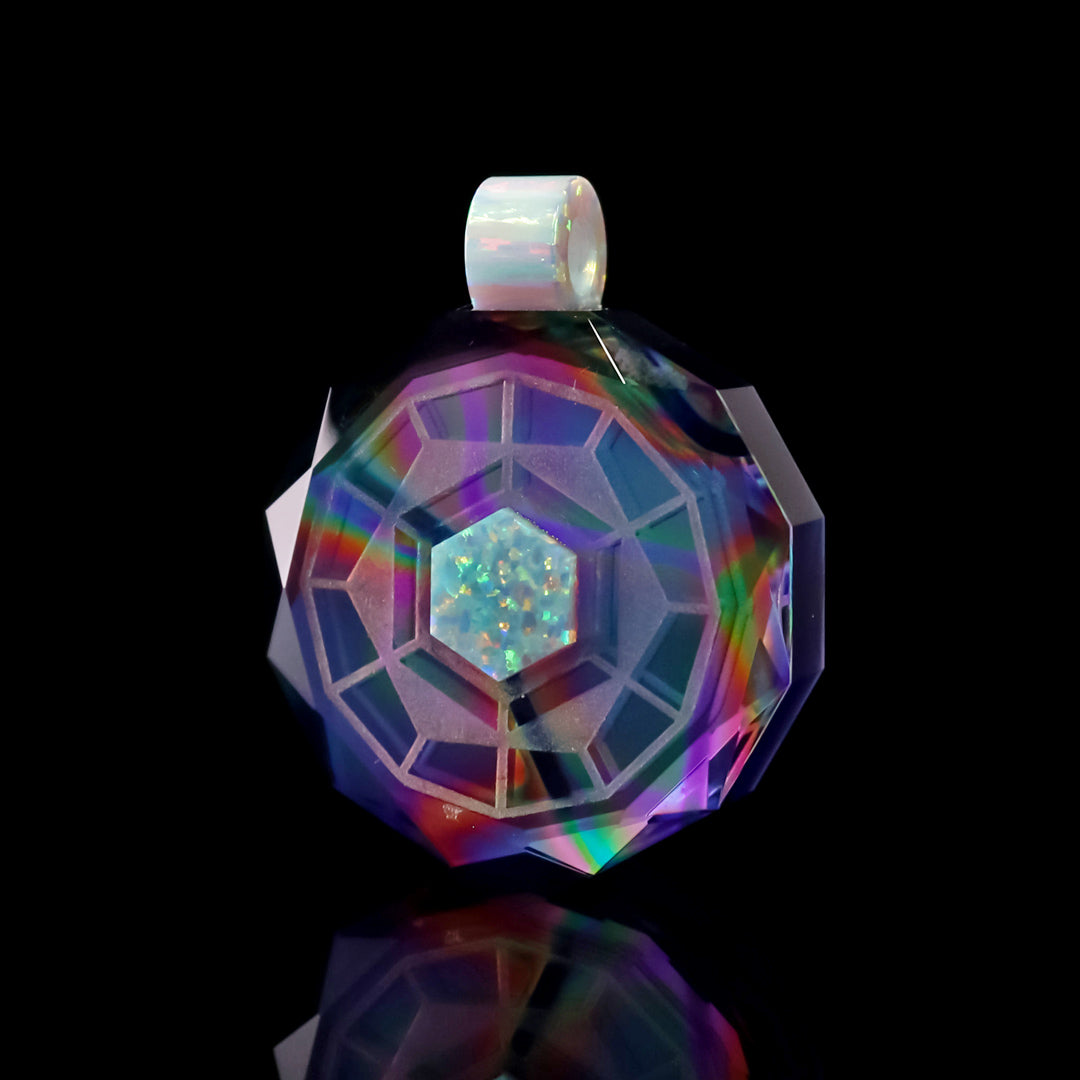 Faceted Hexagon Opal Pendant