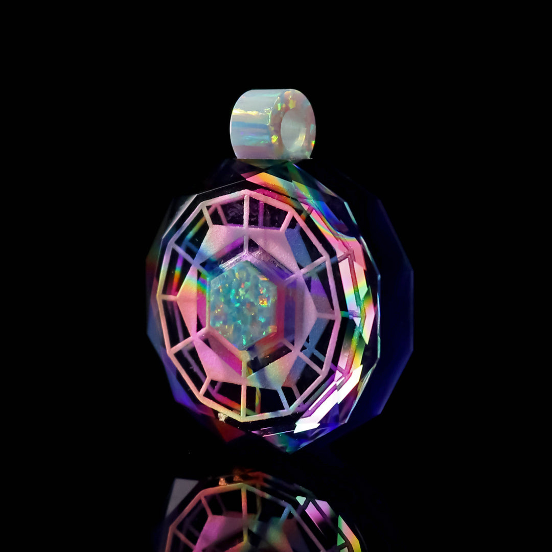 Faceted Hexagon Opal Pendant