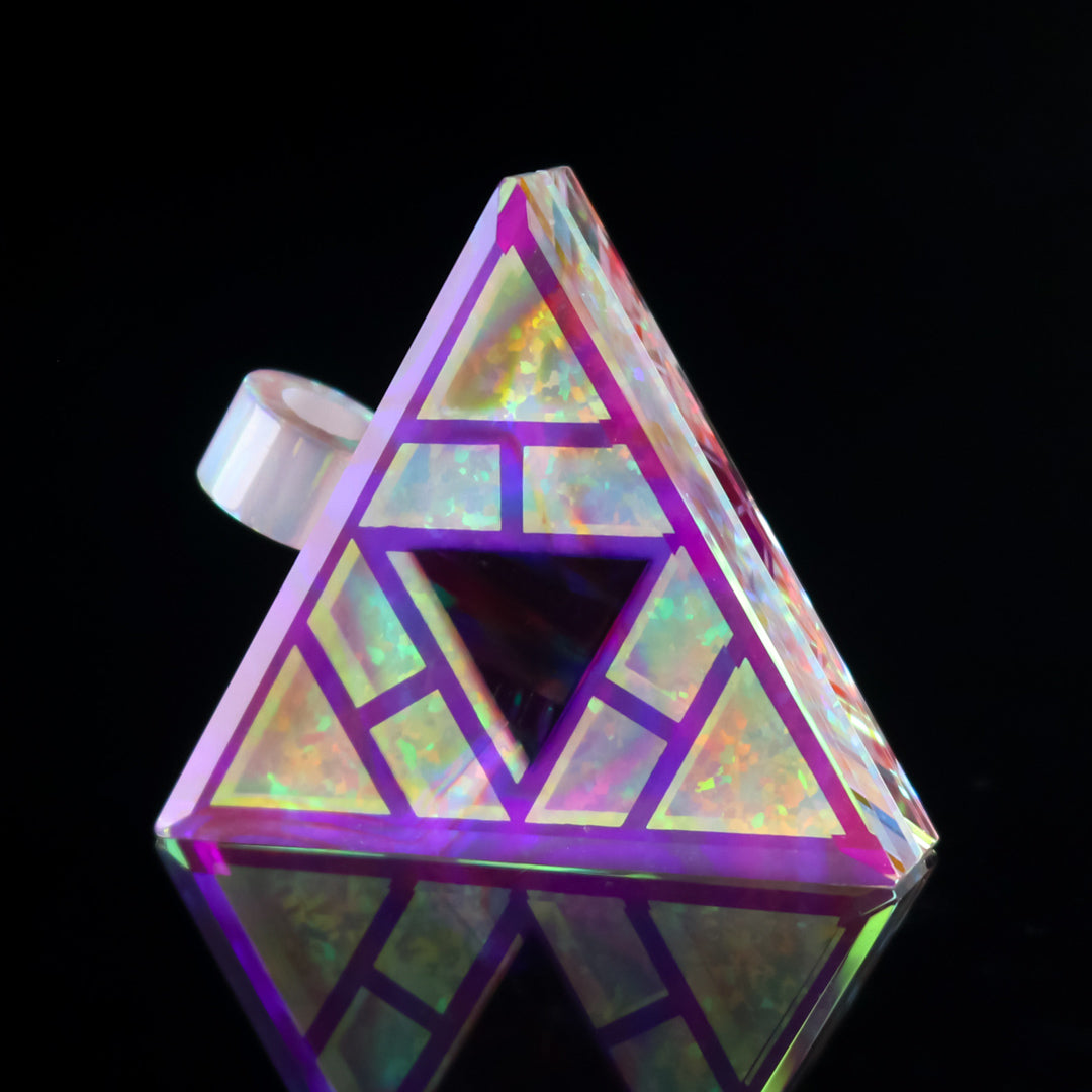 Mini Socketed Triangle Opal Pendant