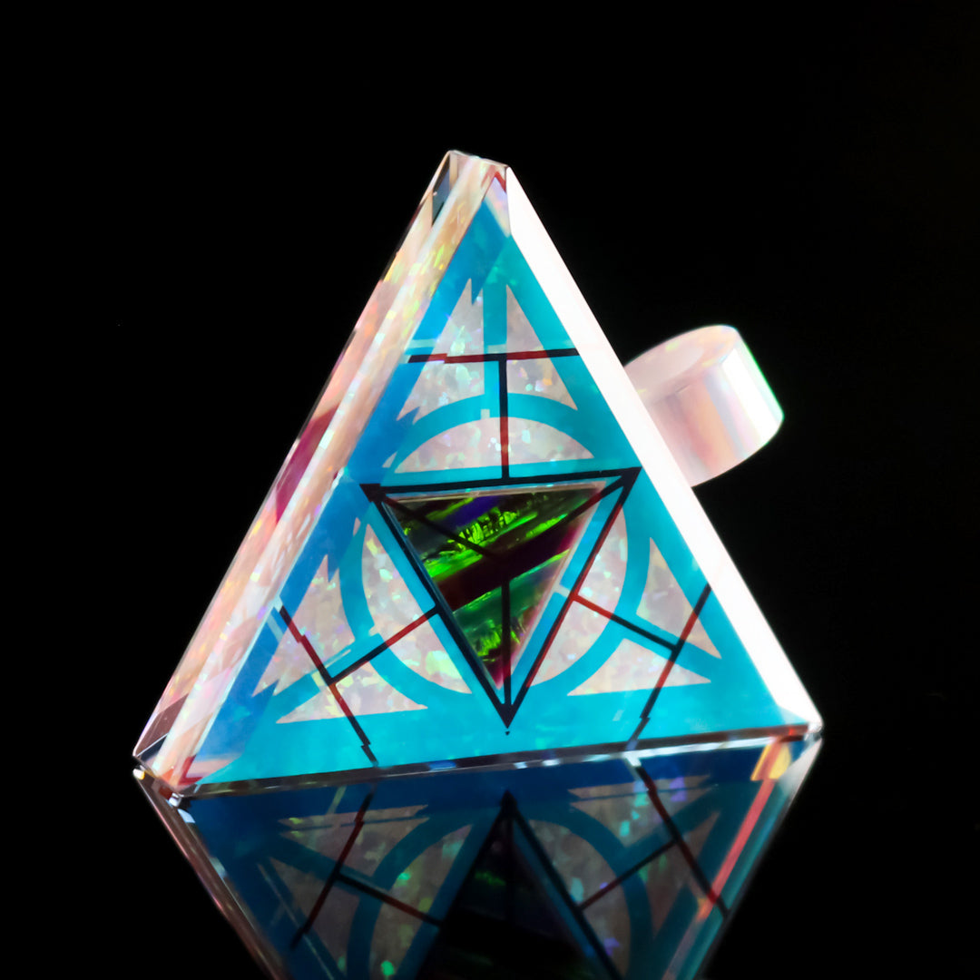Mini Socketed Triangle Opal Pendant