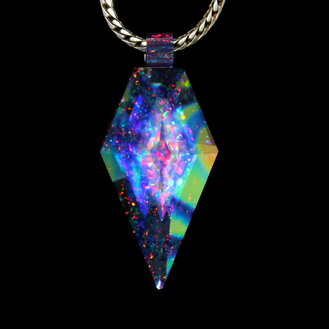 Faceted Crystal Opal Pendant