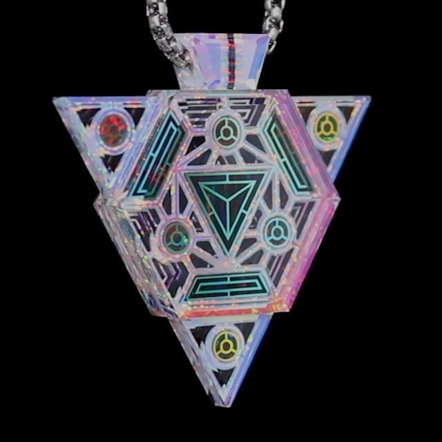 Socketed Opal Reactor Triangle Pendant