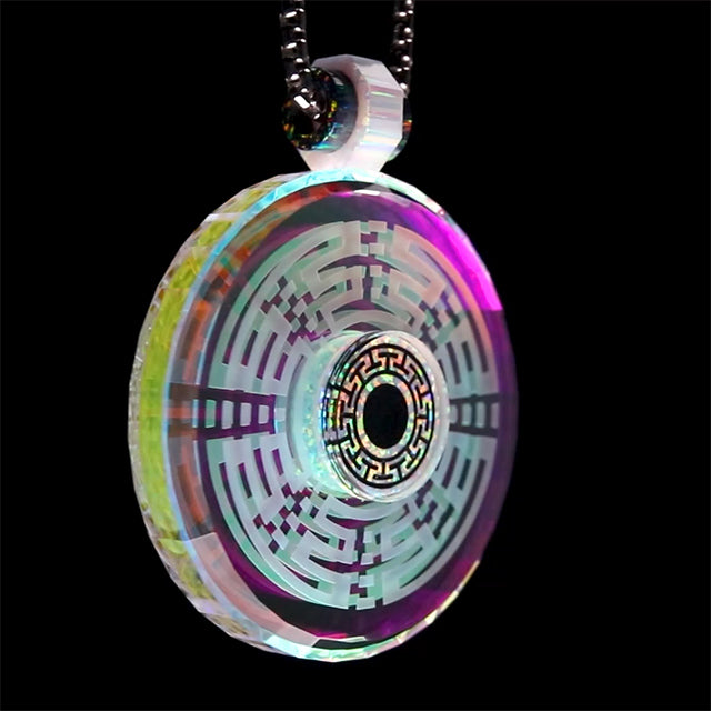 Faceted Radial Refractor Dichro Infinity Pendant