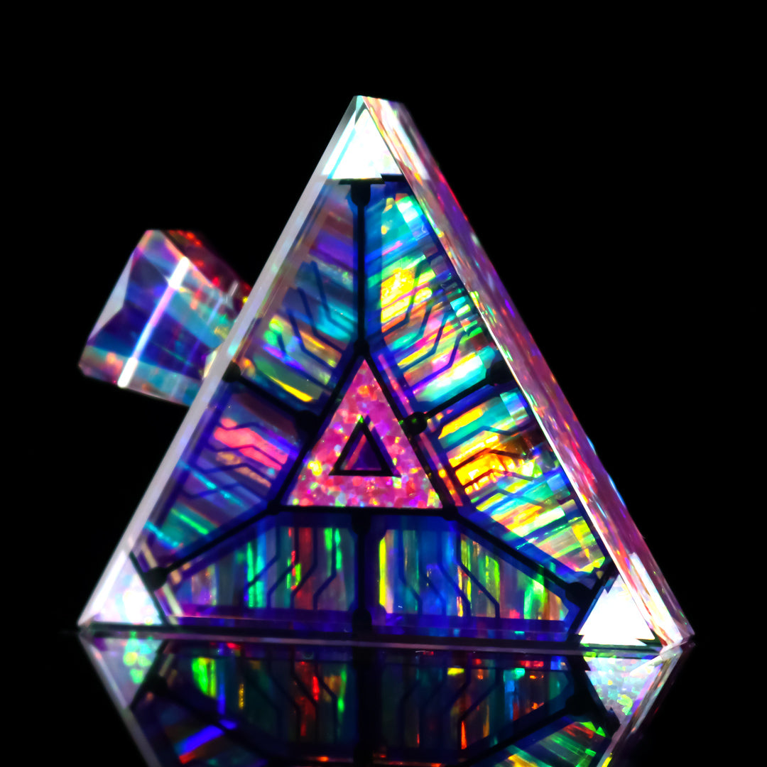 Quantum Core Opal Triangle Pendant