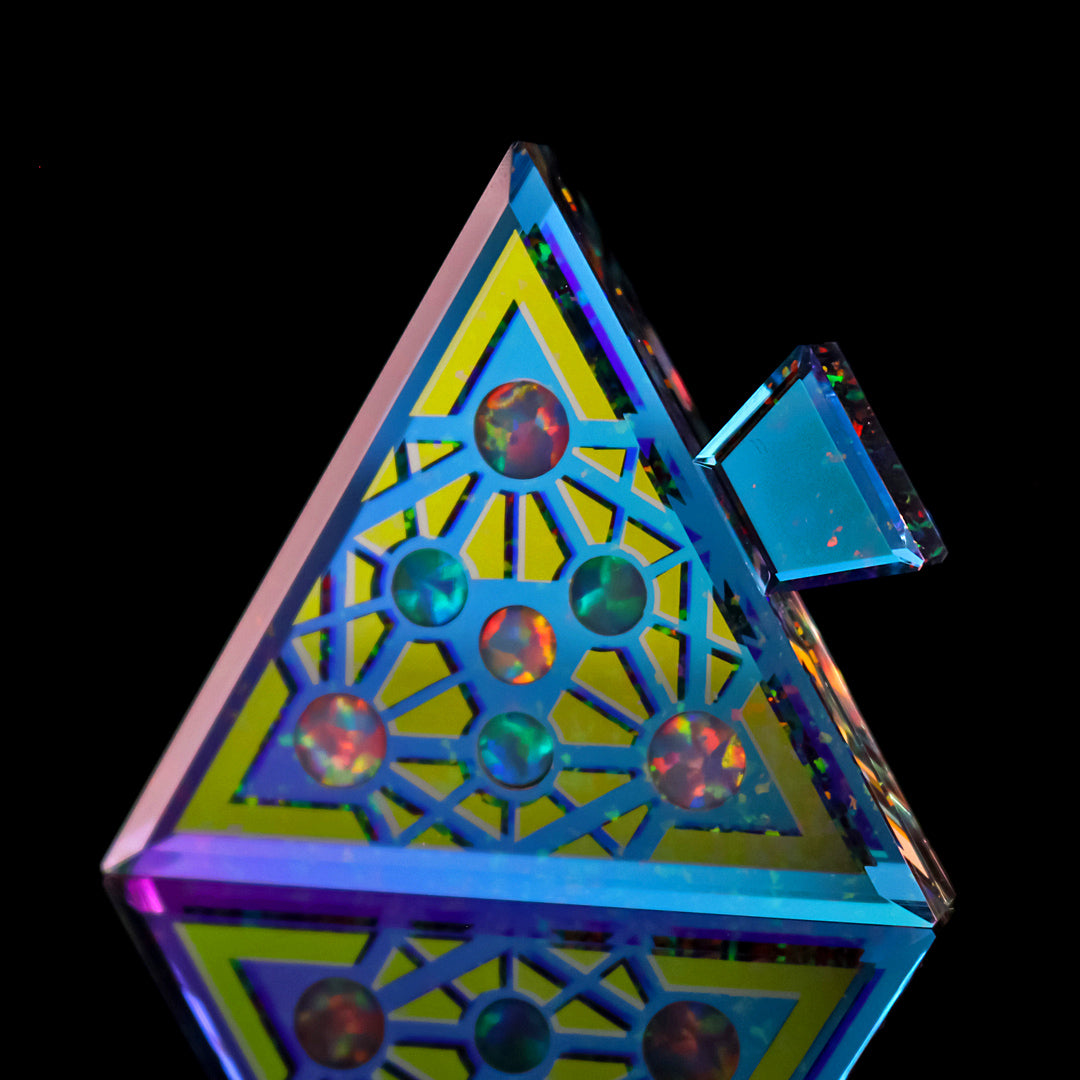 Socketed Opal Triangle Pendant