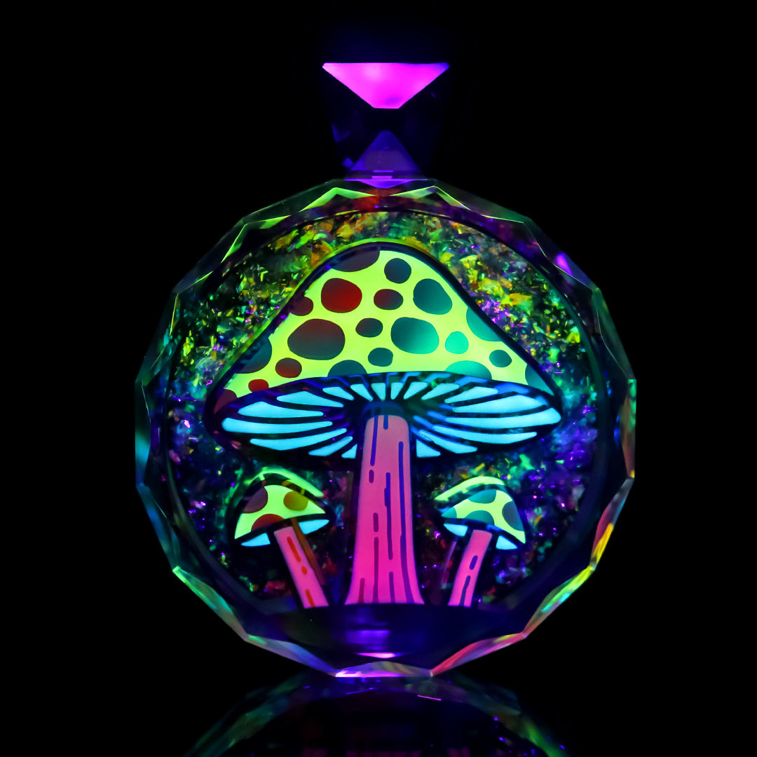 Glow in the Dark Mushroom Pendant