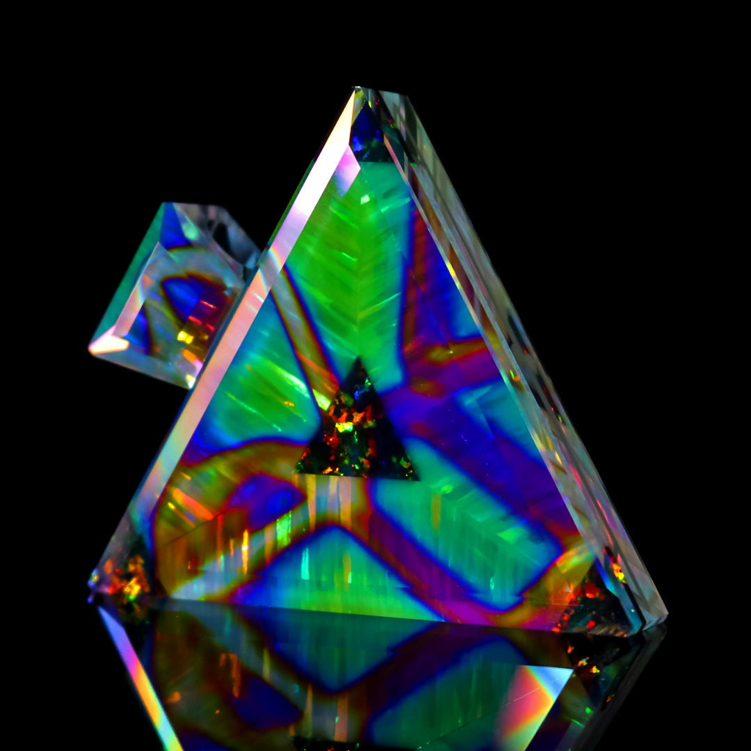 Glow in the Dark Quantum Core Triangle Pendant
