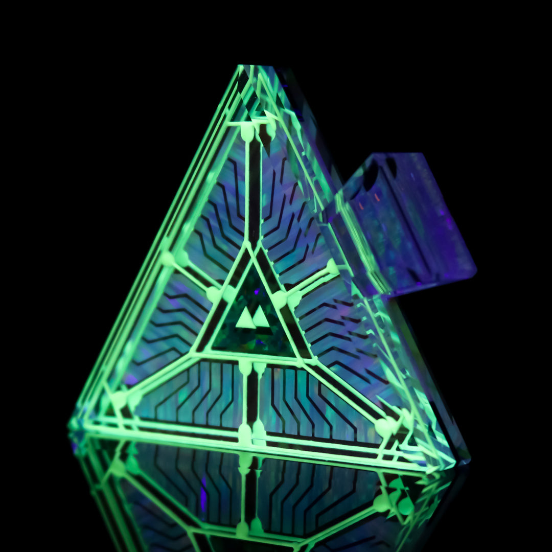 Glow in the Dark Quantum Core Triangle Pendant