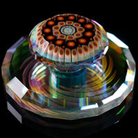 Faceted Mille and Dichro Cyclone Carb Cap collab with Global Glassworks