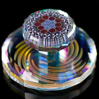 Faceted Mille and Dichro Cyclone Carb Cap collab with Global Glassworks
