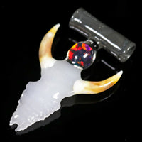 Moonboot Flint Knapped Skull Pendant