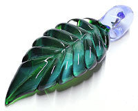 jdz Experimental Green Leaf Pendant