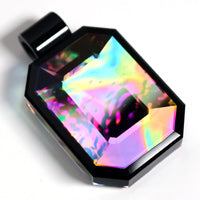 Faceted Dichro Tablet Pendant
