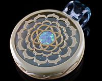 GlassMaze Blasted Opal Inlay Pendant