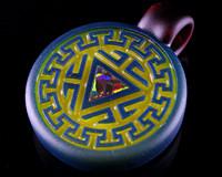 GlassMaze Triangle Opal Inlay Pendant