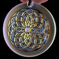 Blasted Retti Opal Dichrol Refactor Coin Pendant