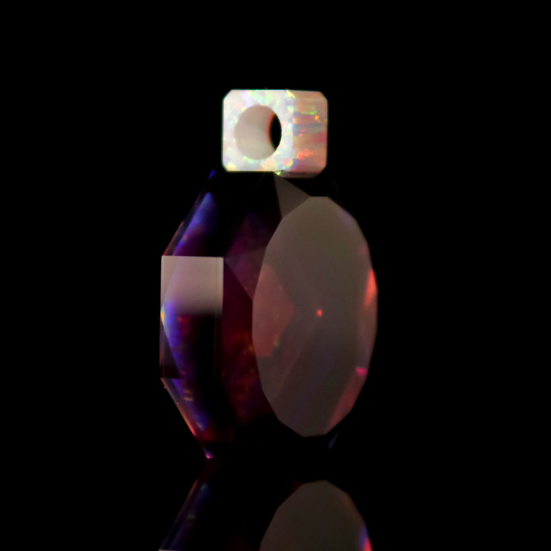 Faceted Blue Amethyst Opal Pendant