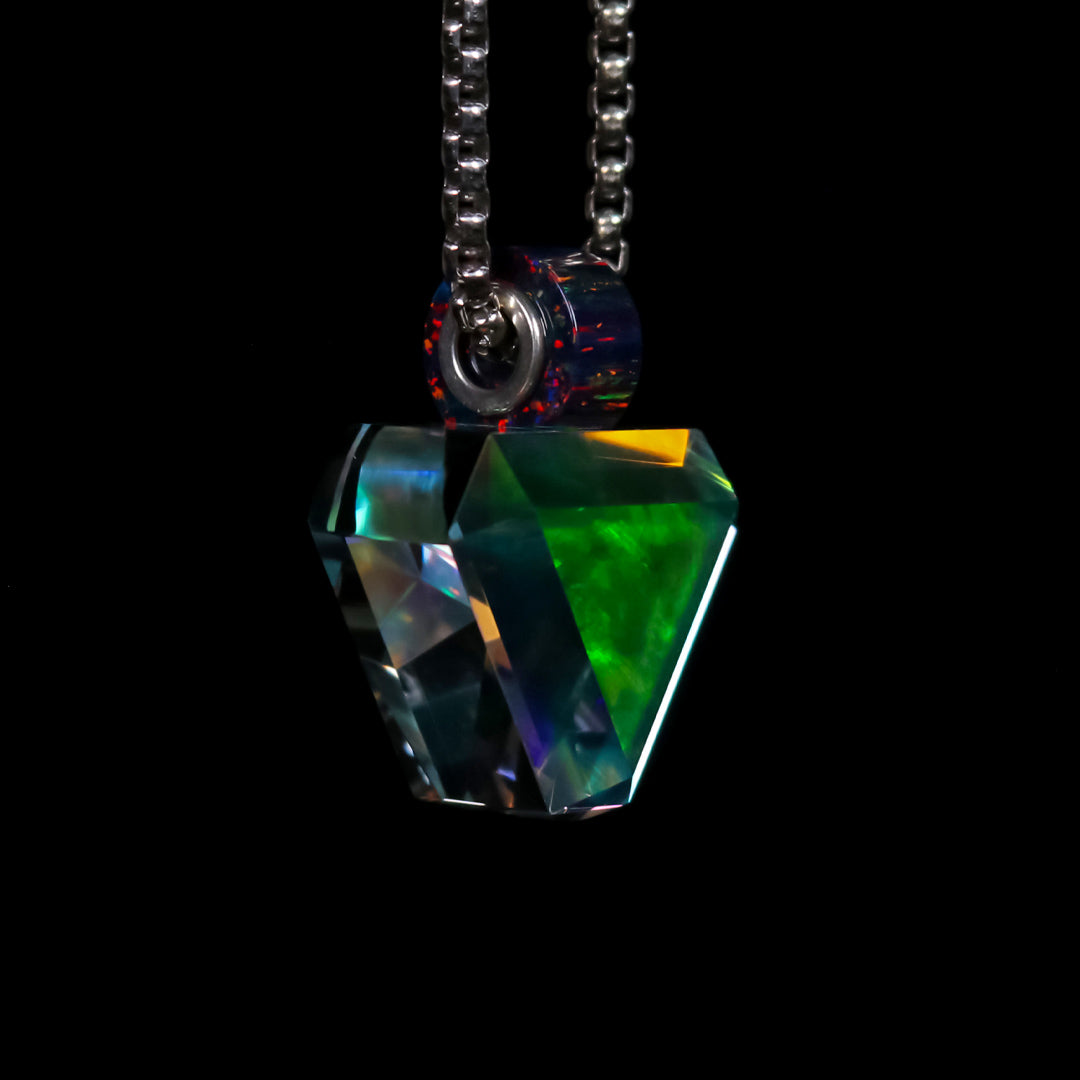 Faceted Casto Holo Gem Pendant