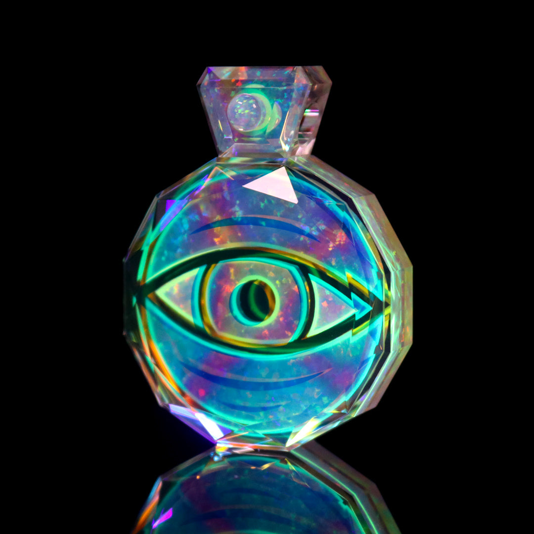 Cosmic Visions UV Opal Infinity Eye Pendant
