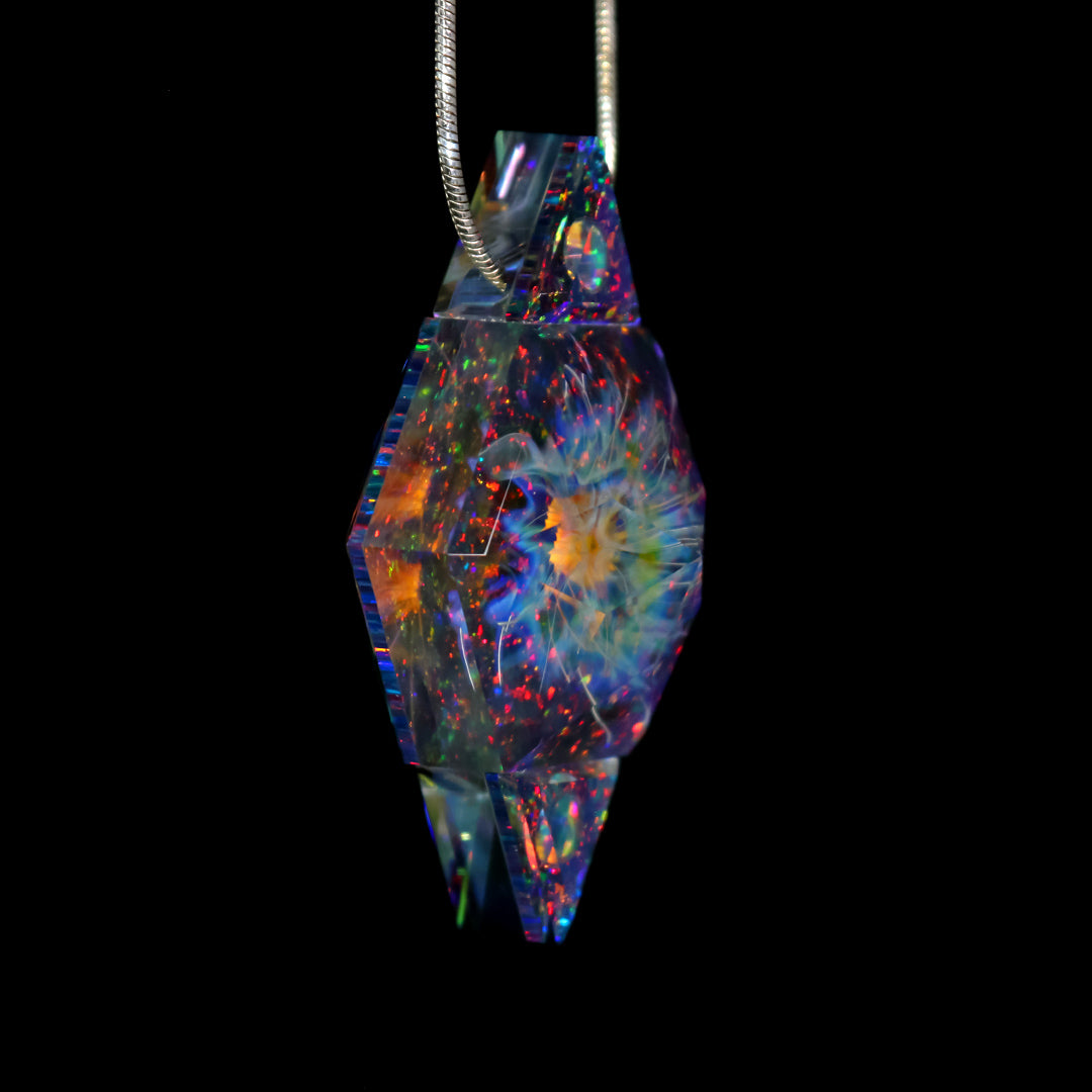 Faceted Crux Core Opal Pendant