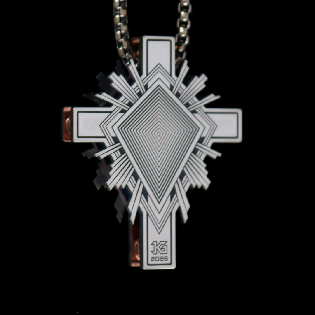 Custom Cross Hidden UV Opal Gem