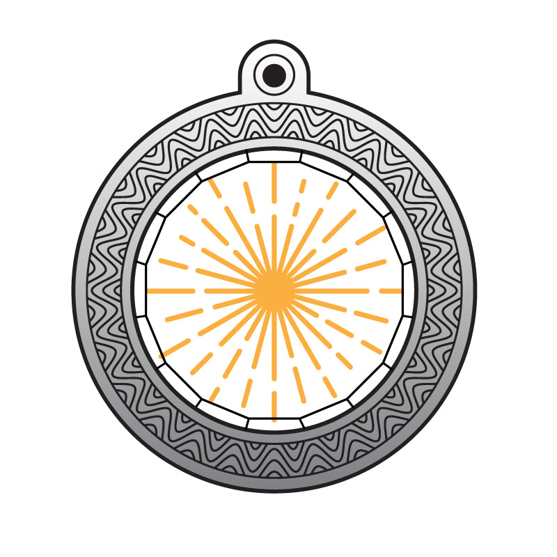 Custom Silver Sunburst Pendant