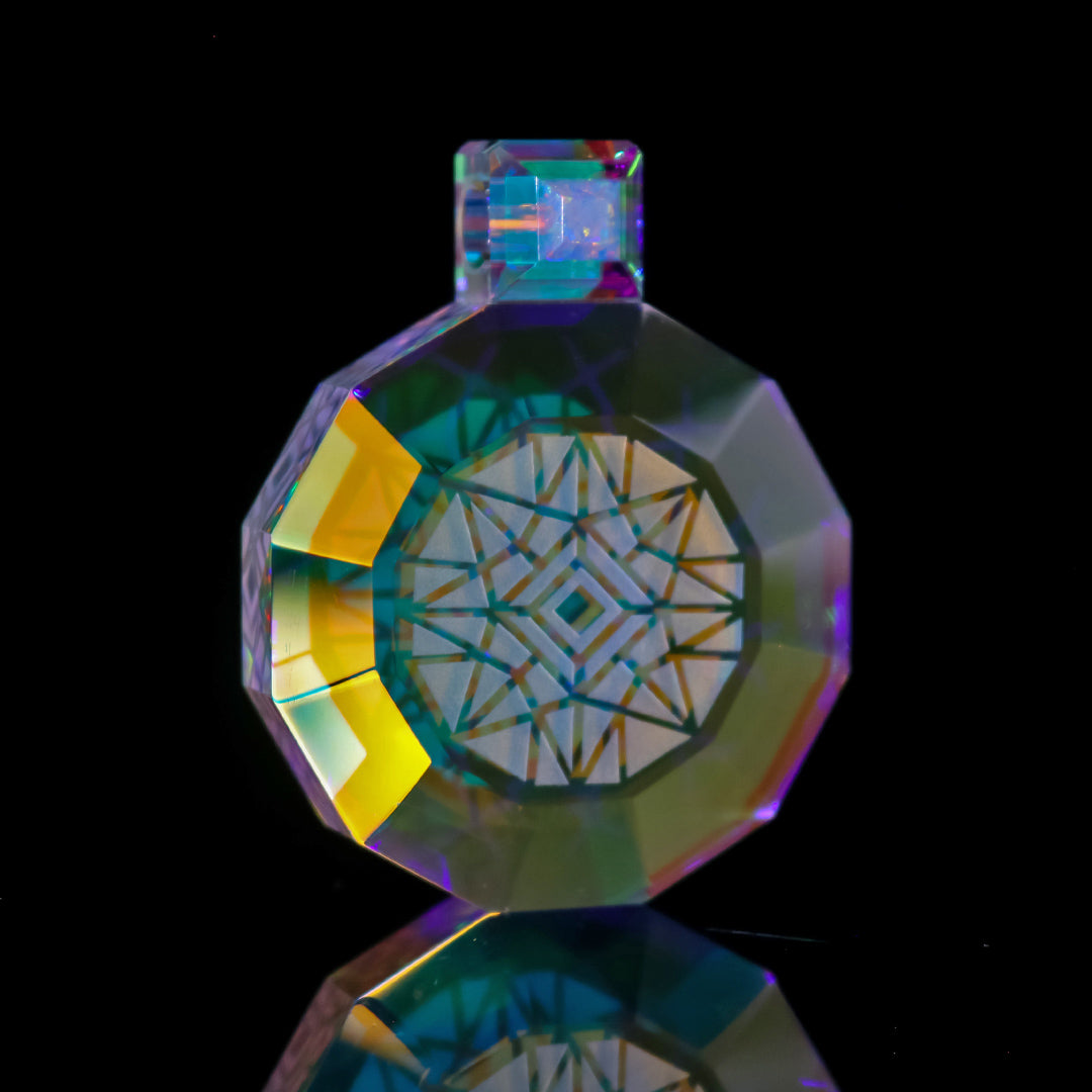 Faceted Dichro Infinity Pendant