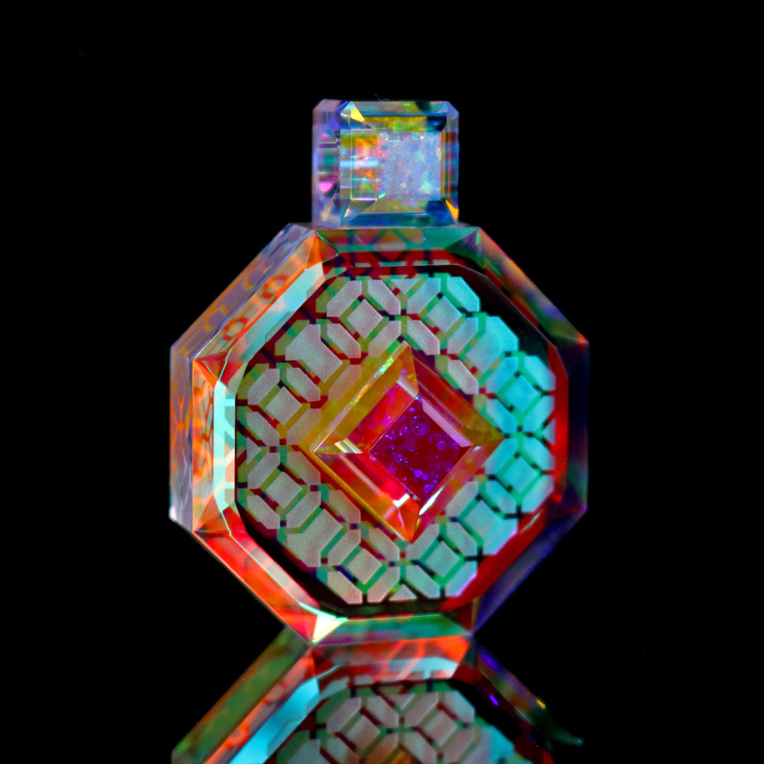 Faceted Decogon Dichro Infintiy Pendant