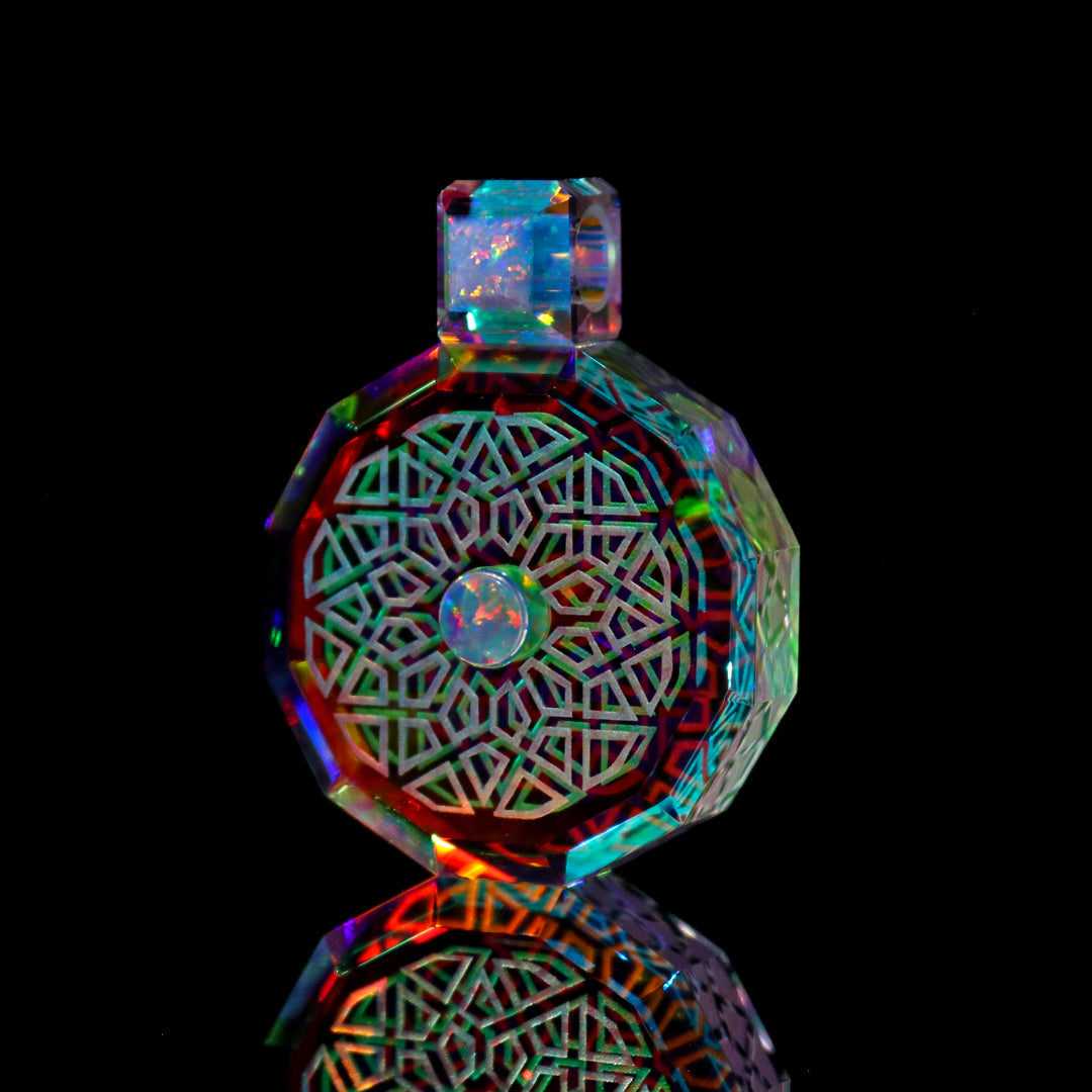 Faceted Dichro Infinity Pendant
