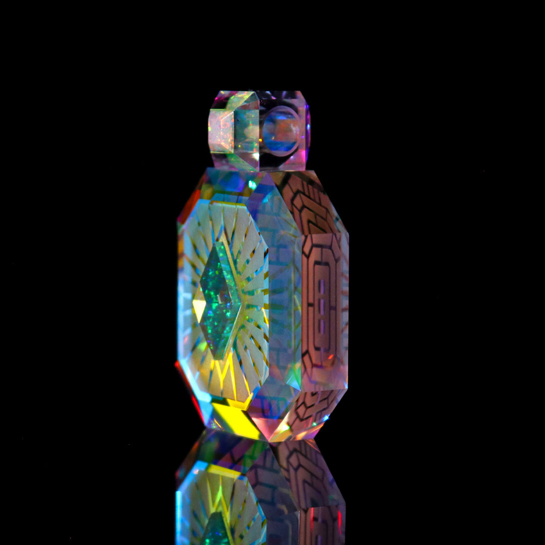 Faceted Dichro Infinity Pendant