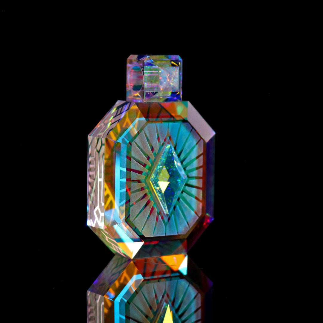 Faceted Dichro Infinity Pendant