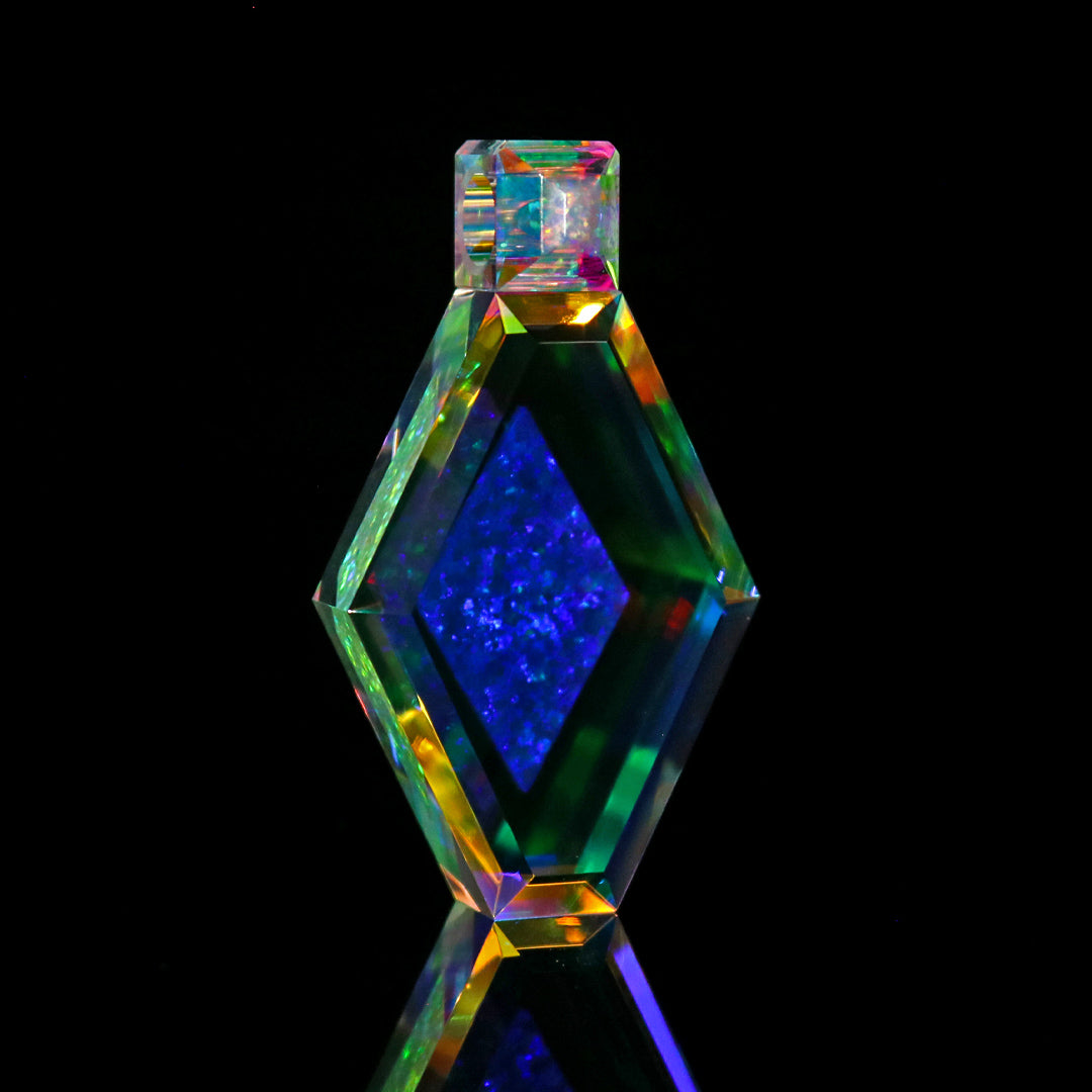 Faceted Dichro Infinity Pendant