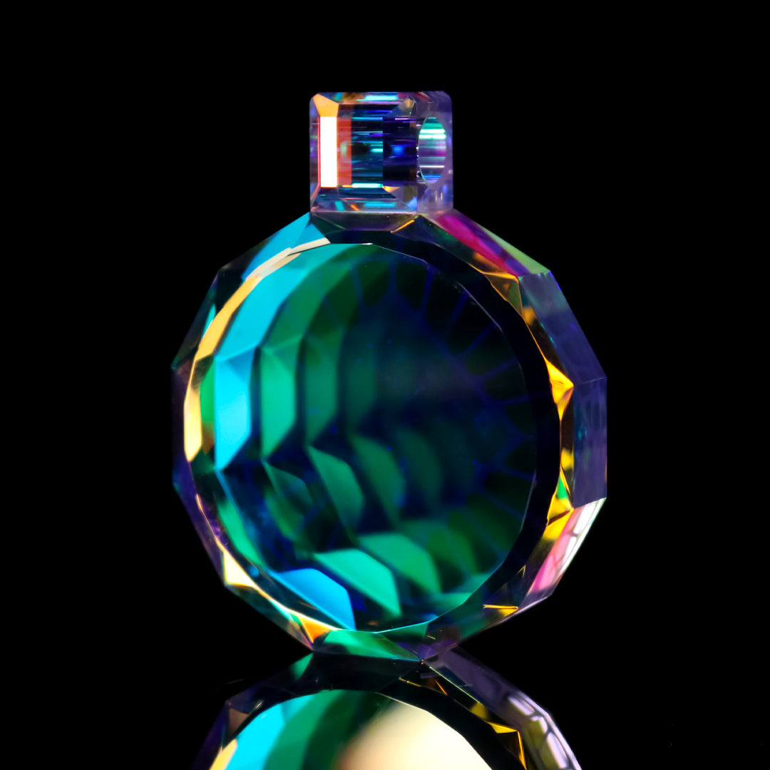 Faceted Dichro Infinity Pendant