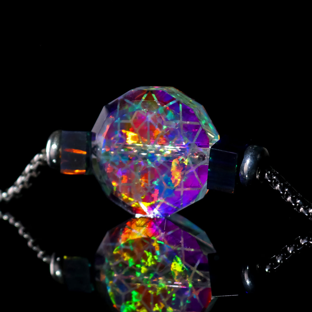 Faceted Opal Bead Necklace