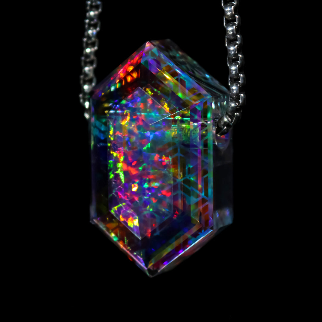 Faceted Fusion Rupee Opal Pendant