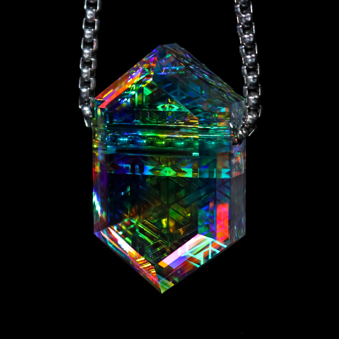 Faceted Fusion Rupee Opal Pendant