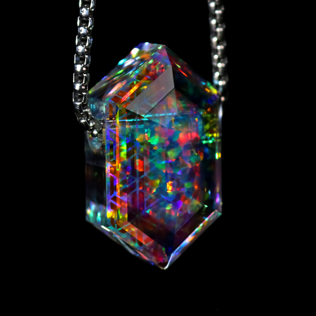 Faceted Fusion Rupee Opal Pendant