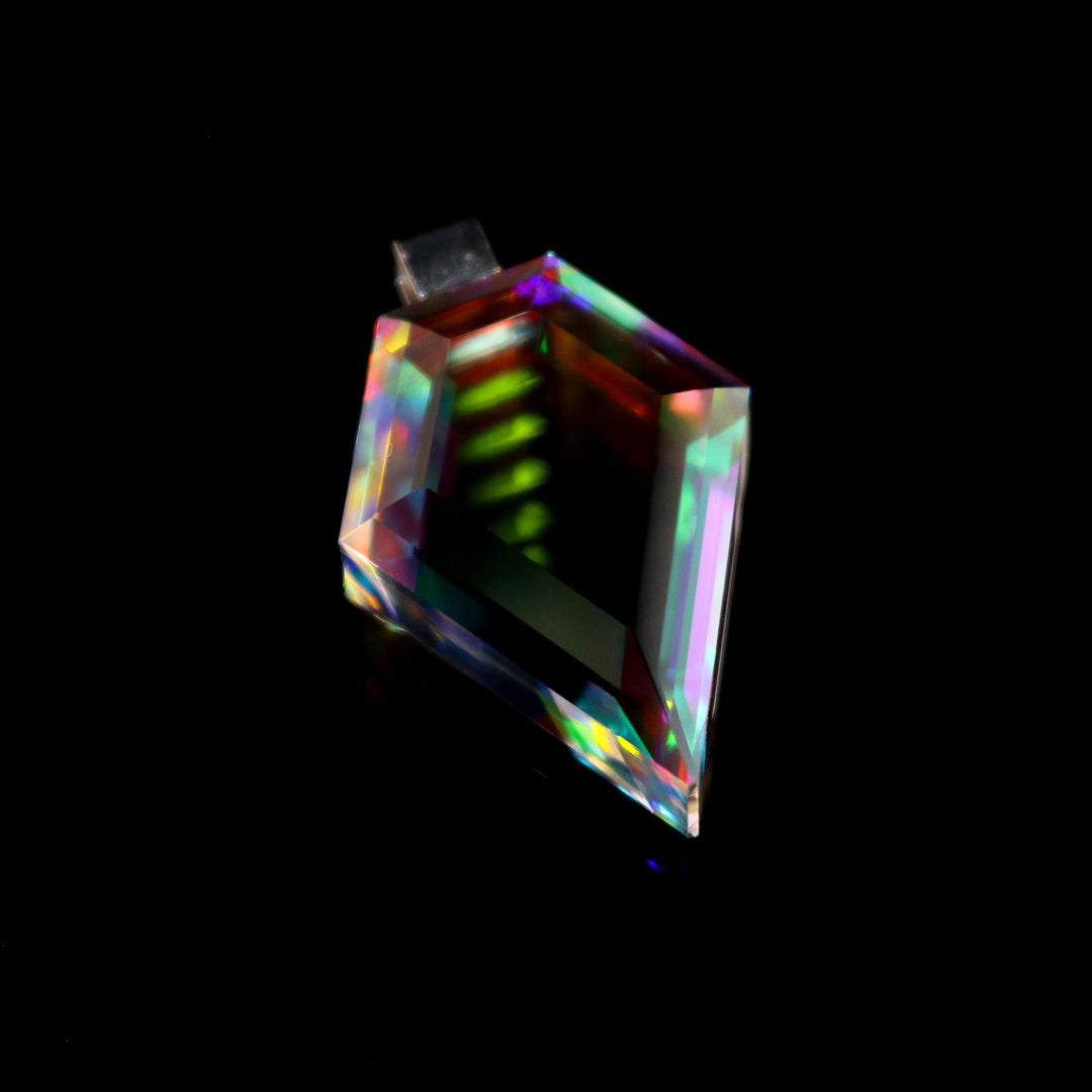 Faceted Mini Dichro Infinity Gem Pendant