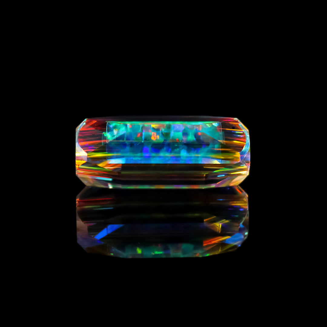 Faceted Dichro & Opal Bead