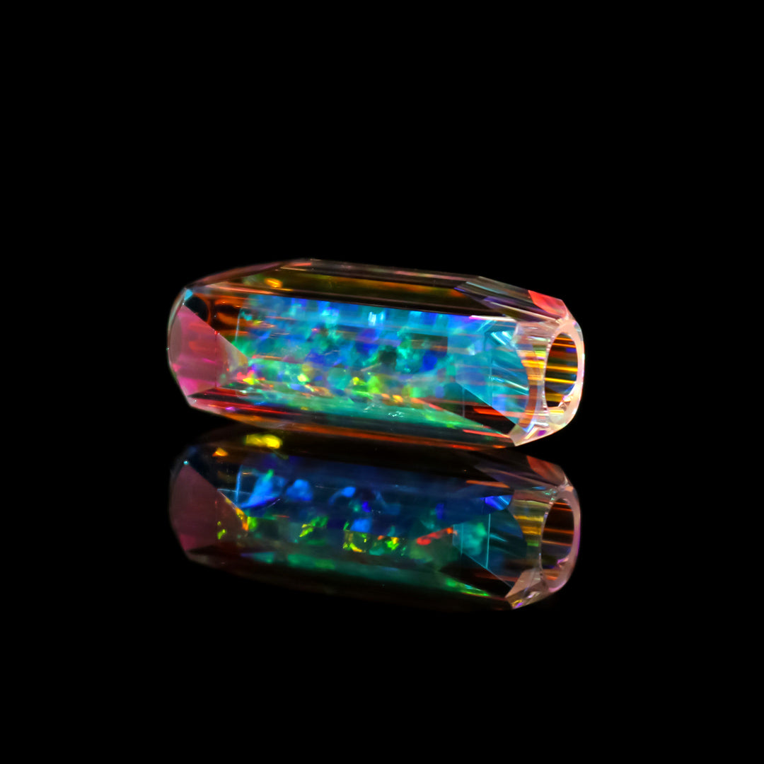 Faceted Dichro & Opal Bead