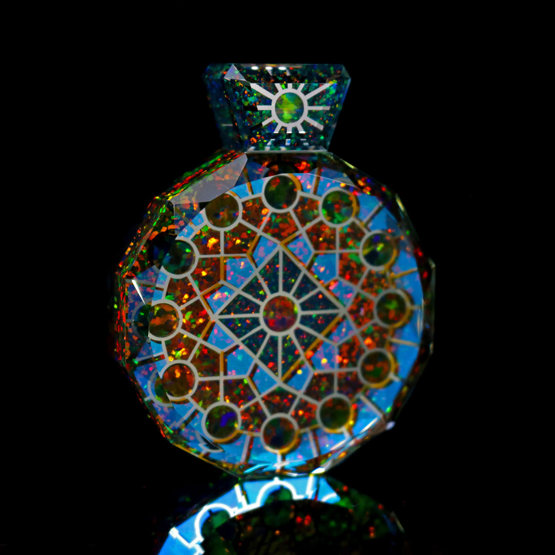 Fire Water Socketed Opal Amulet