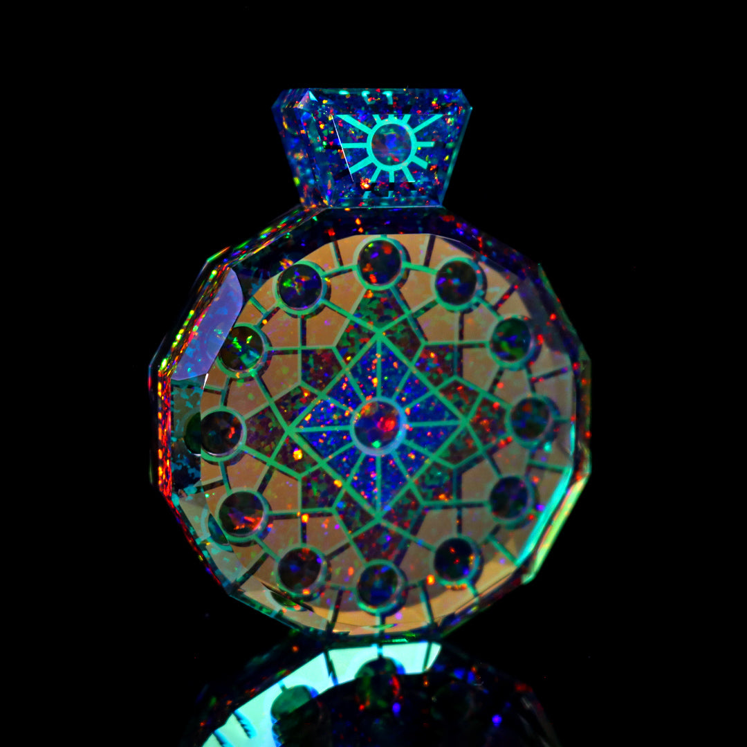 Fire Water Socketed Opal Amulet