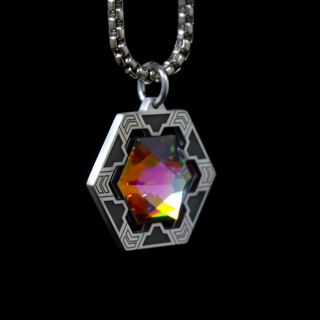 SS3 Floating Hexagon Opal Amulet
