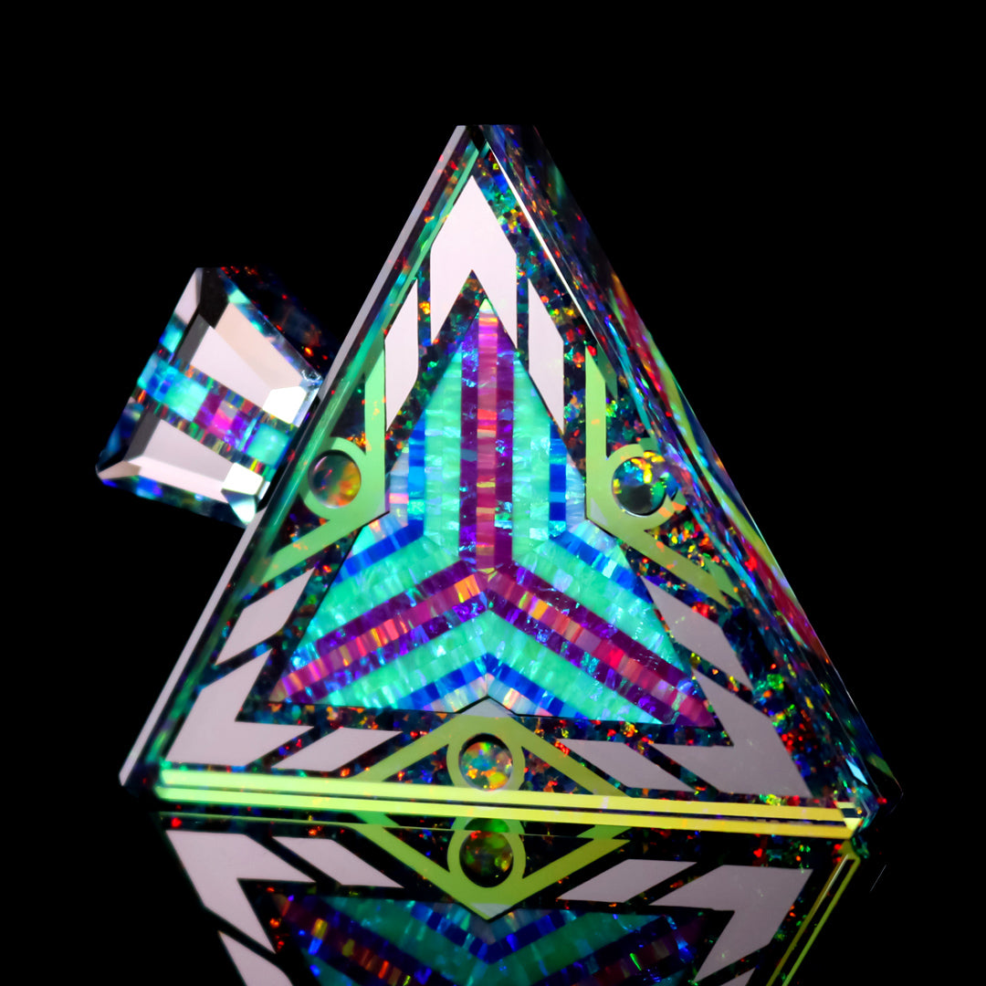 Flux Core Opal Strata Triangle Pendant